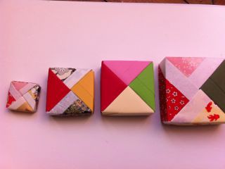 8x8x3, 6.7x6.7x2, 5,7x5.7x1.7 , 3.5x3.5x1.3